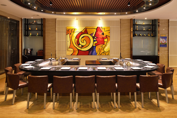 创绿椭圆形铁板烧设备