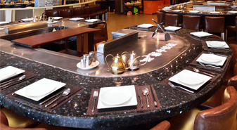 定制拱形双炉铁板烧