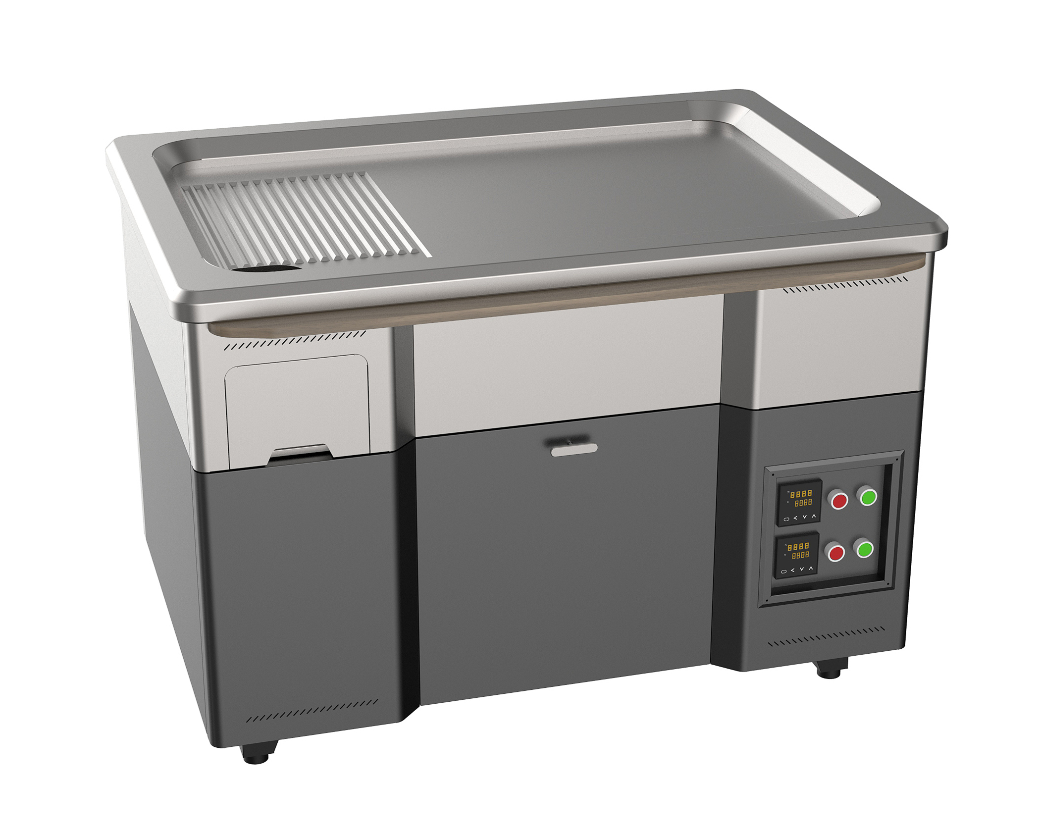 上排风半坑半趴铁板烧设备